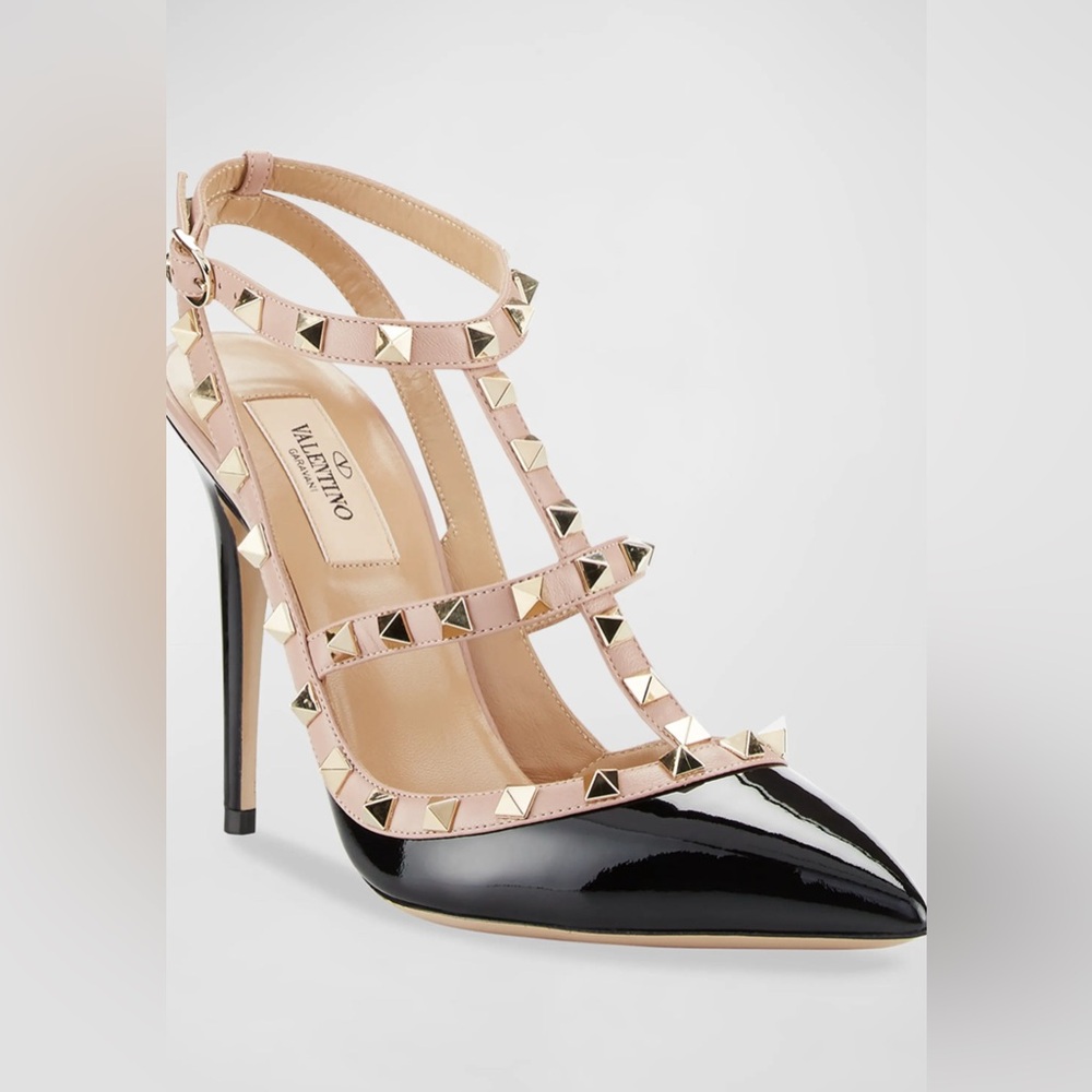 Valentino Garavani
Rockstud 100mm Slingback High-Heel Pumps size 37 1/2